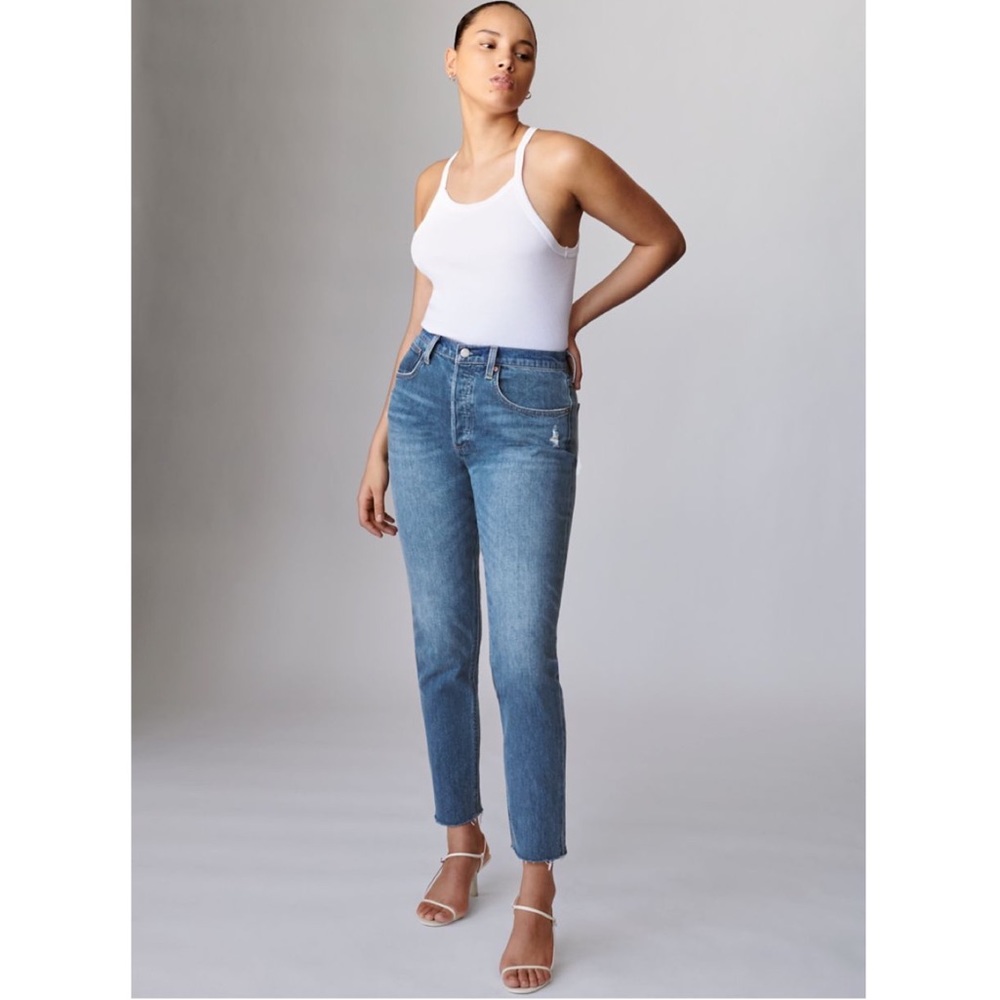 DENIM FORUM The Yoko High Rise Slim 28L Size 29